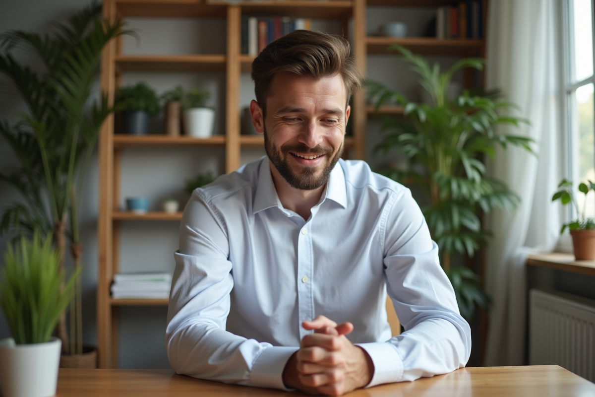 Homme examine la couture d